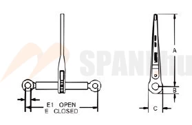 GYA - Racsni horgokkal 10mm lánchoz LC63kN