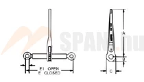 Racsni horgokkal 10mm lánchoz LC63kN