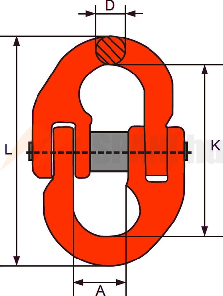 GYA - Összekötő szem 8mm lánchoz LC40kN