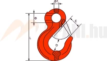 Horog összekötőhöz 8mm lánchoz LC40kN